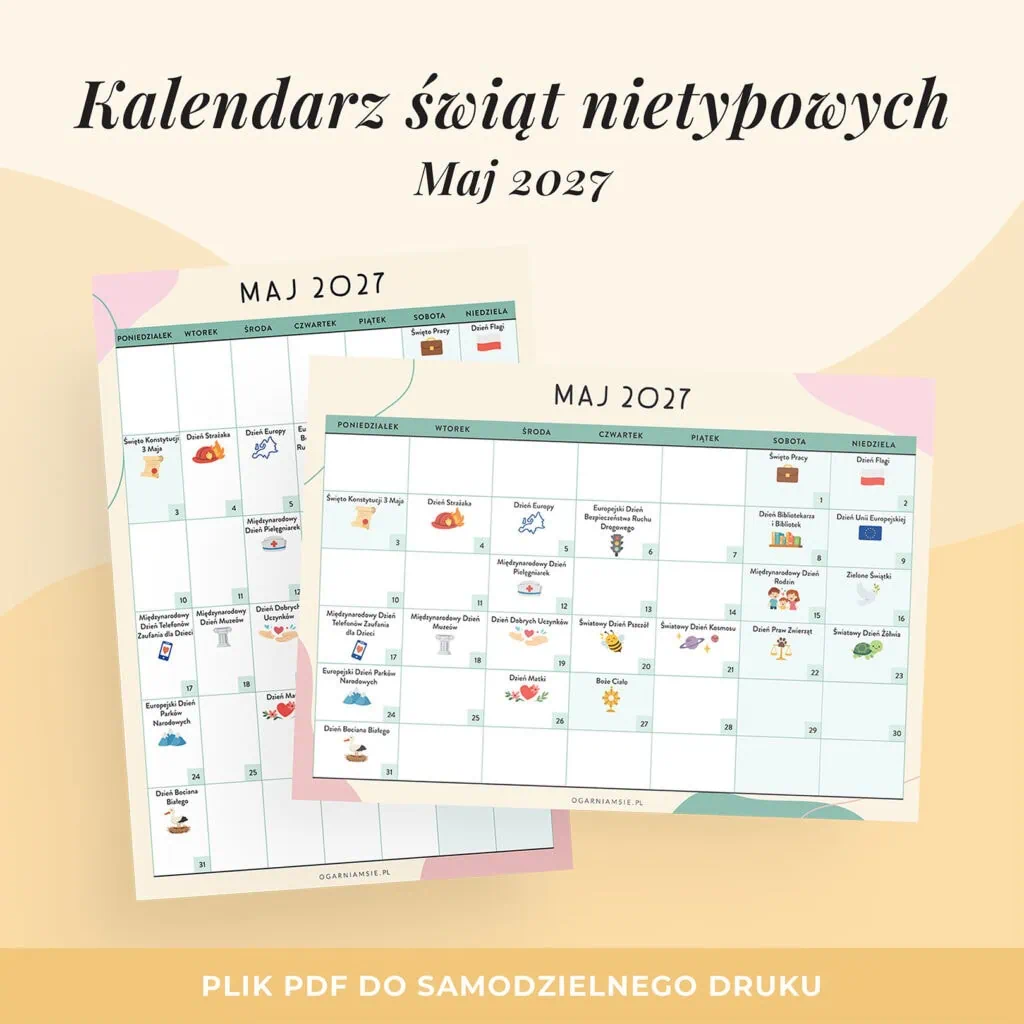 Kalendarz świat nietypowych - maj 2027