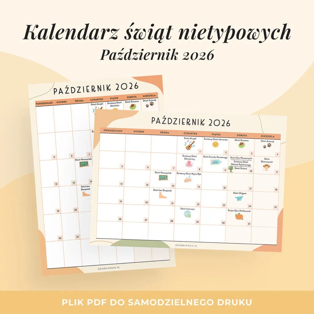 Kalendarz świat nietypowych - październik 2026