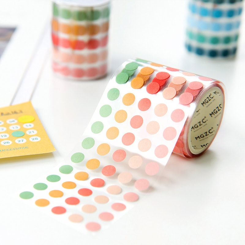 Naklejki do planera w rolce „Pastelowe konfetti” | Naklejki do bullet journala