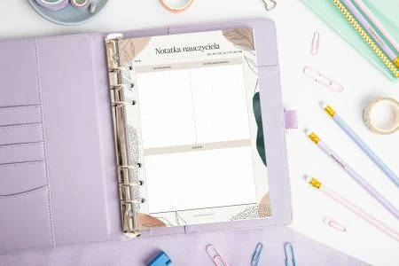 Suchościeralny wkład do organizera – Notatka nauczyciela