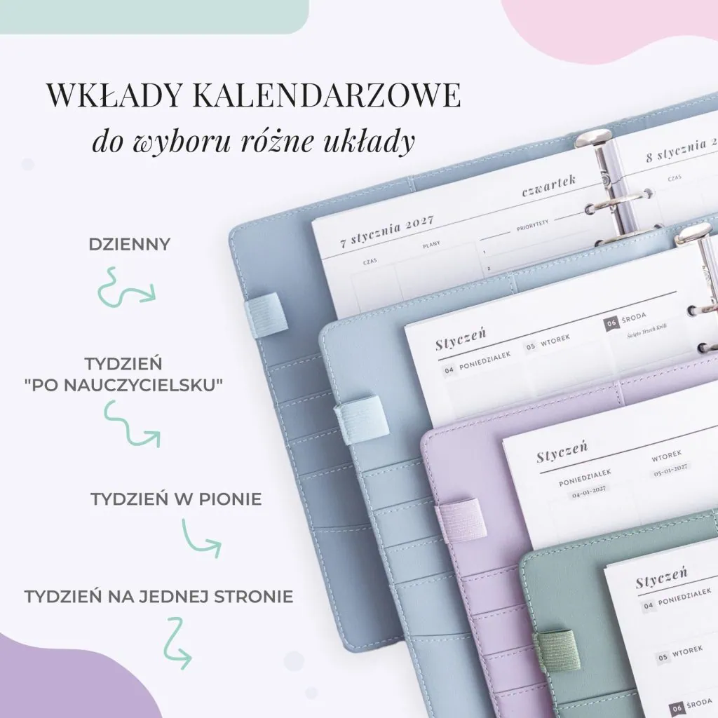 Wkłady kalendarzowe do organizera