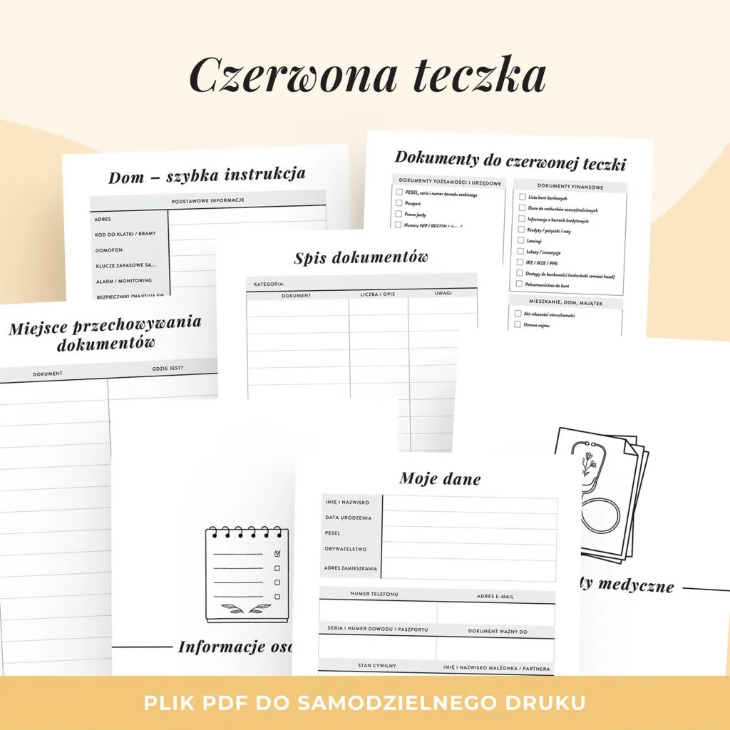 Czerwona teczka do druku