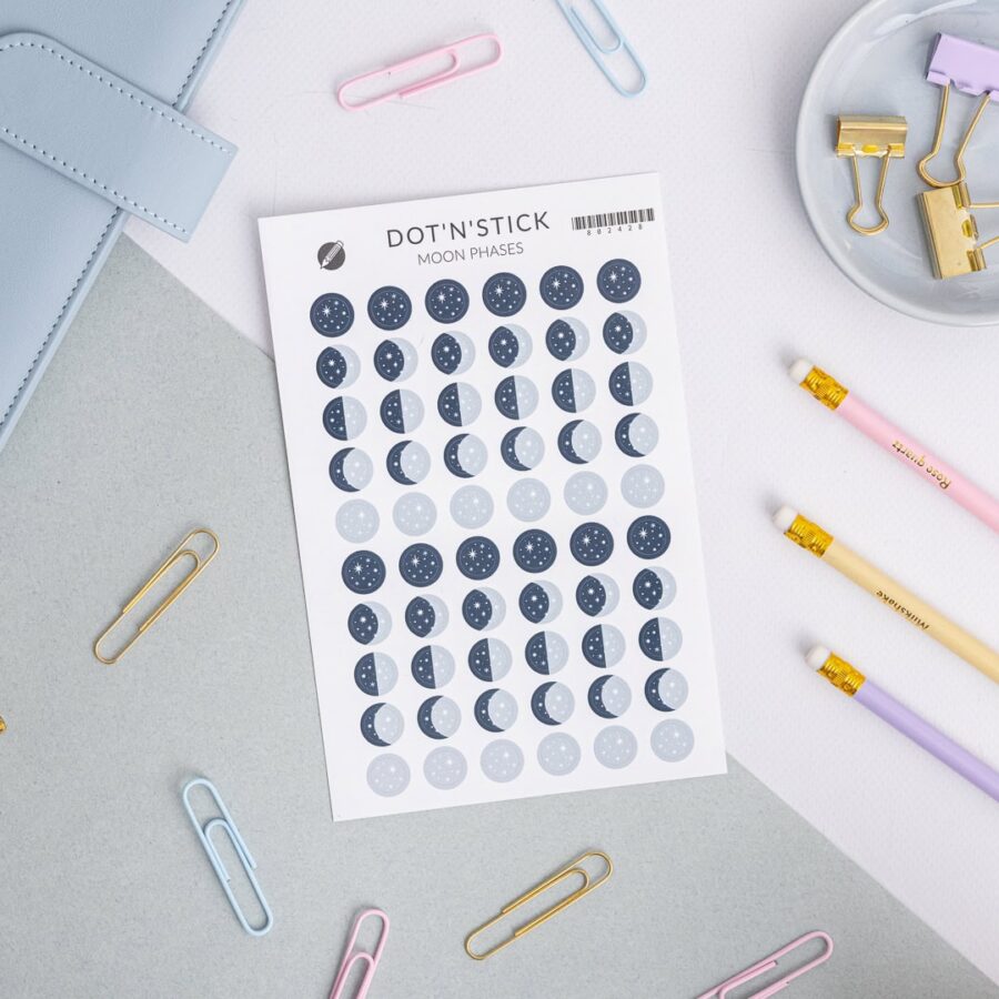 Naklejki do planera “Moon Phases”