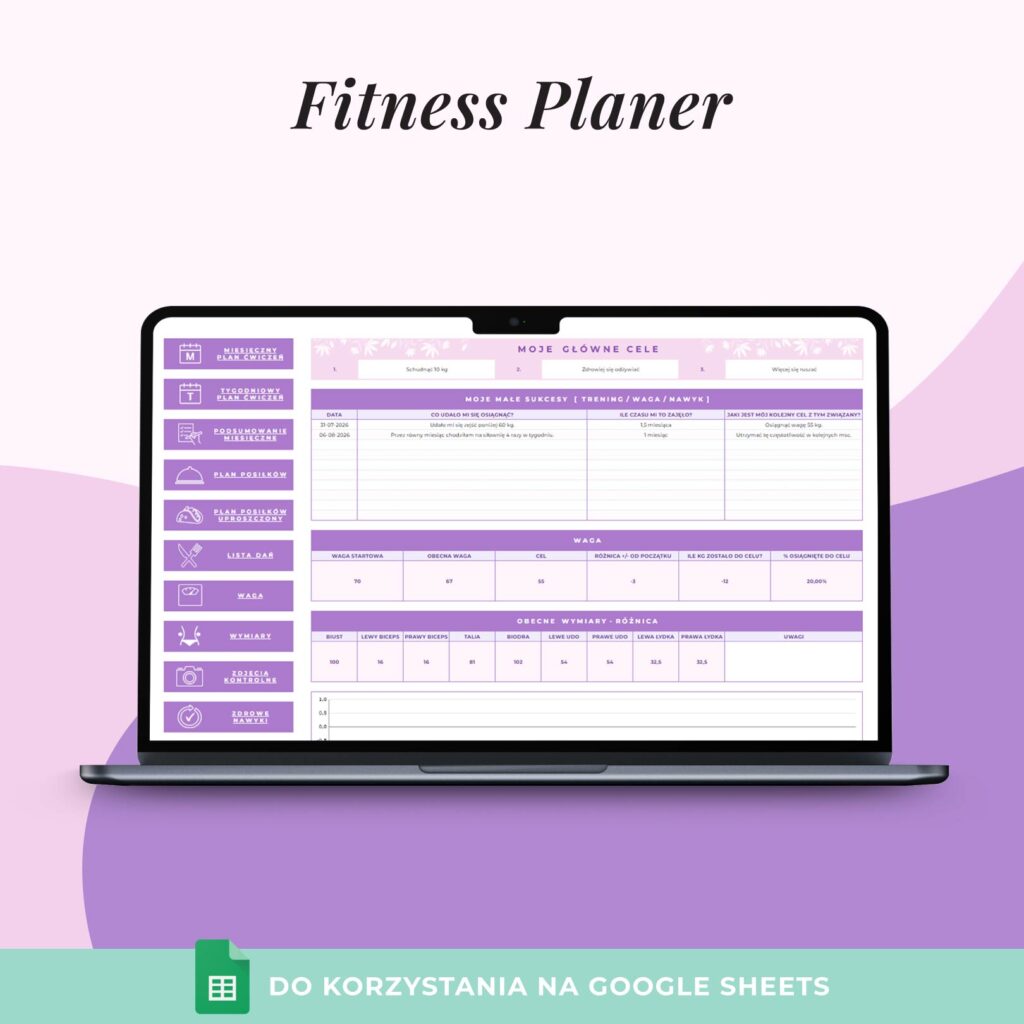 Fitness Planer – Arkusz Google