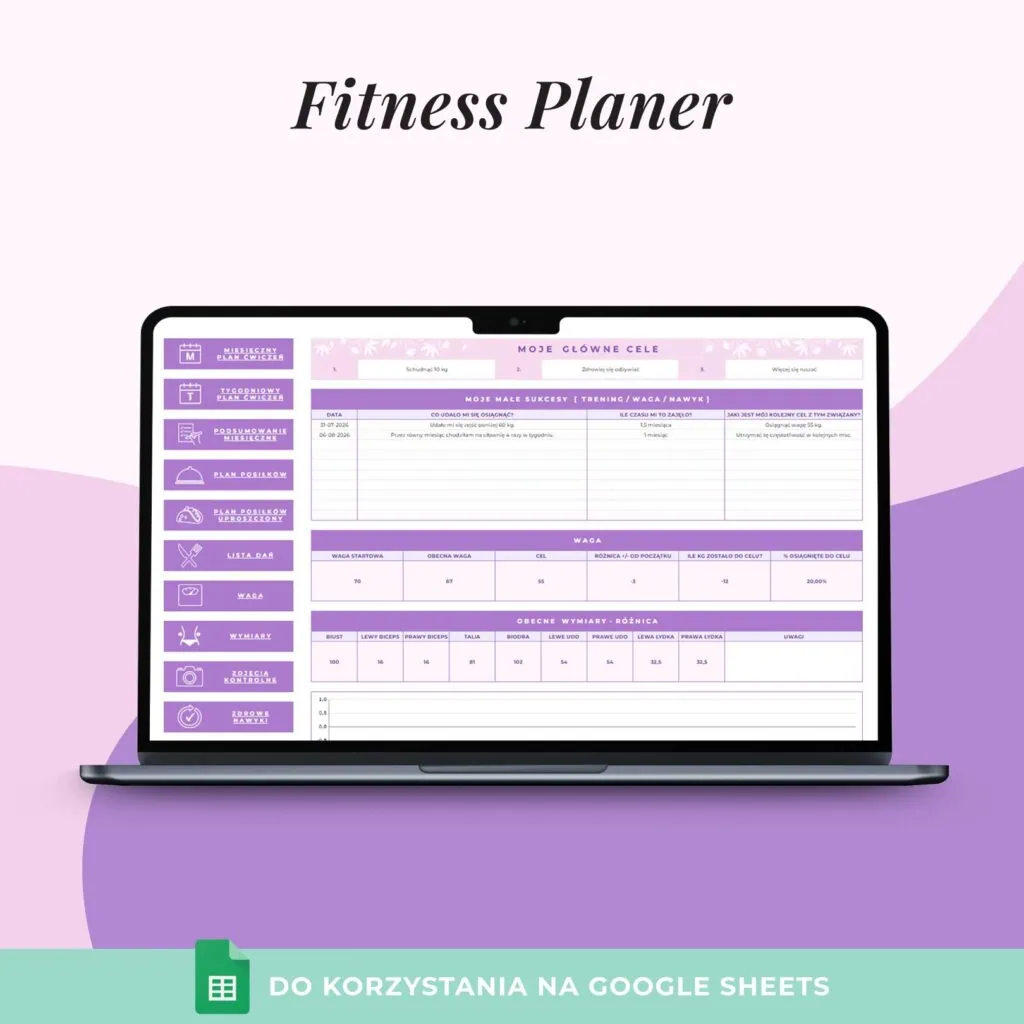 Fitness Planer – Arkusz Google