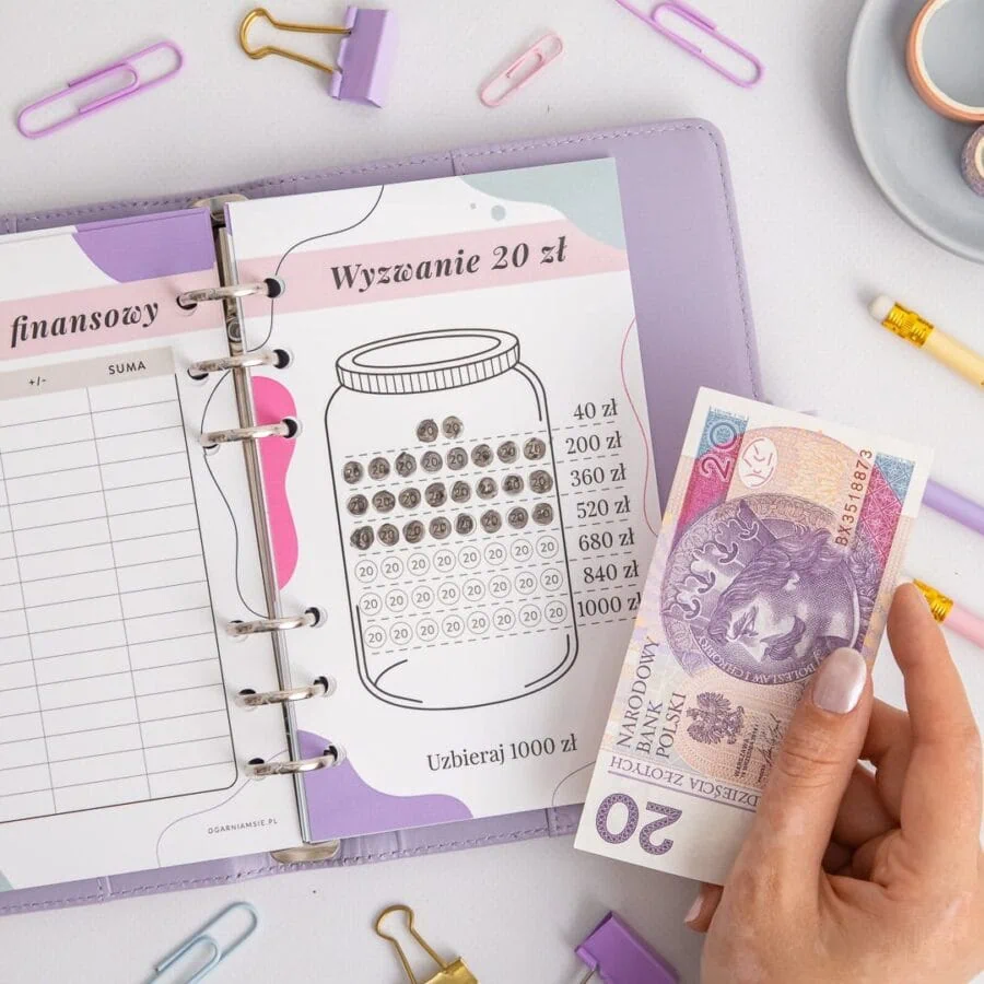 Karta A6 wyzwania oszczędnościowego 200 zł