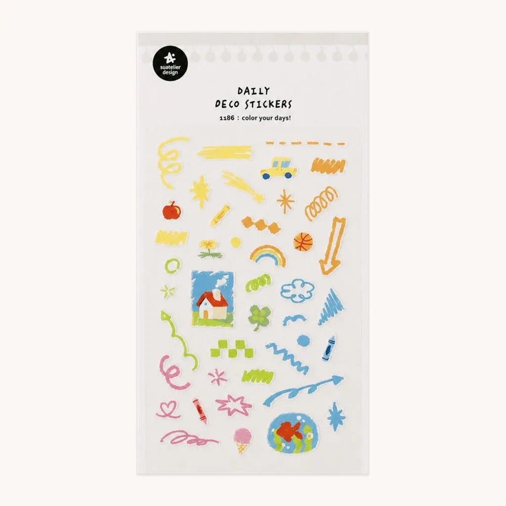 Naklejki do planera i bullet journal “Kolorowe bazgroły”