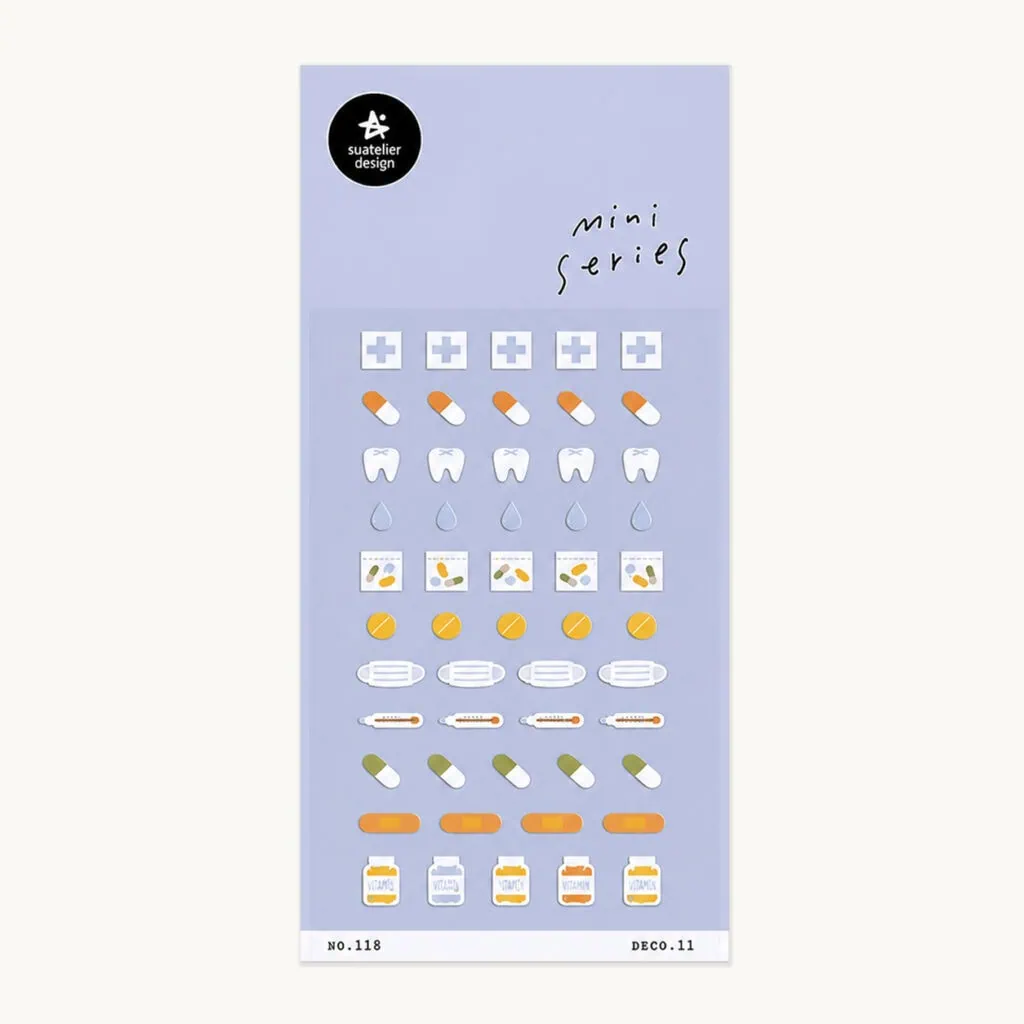 Naklejki do planera i bullet journal “Mini zdrowie”