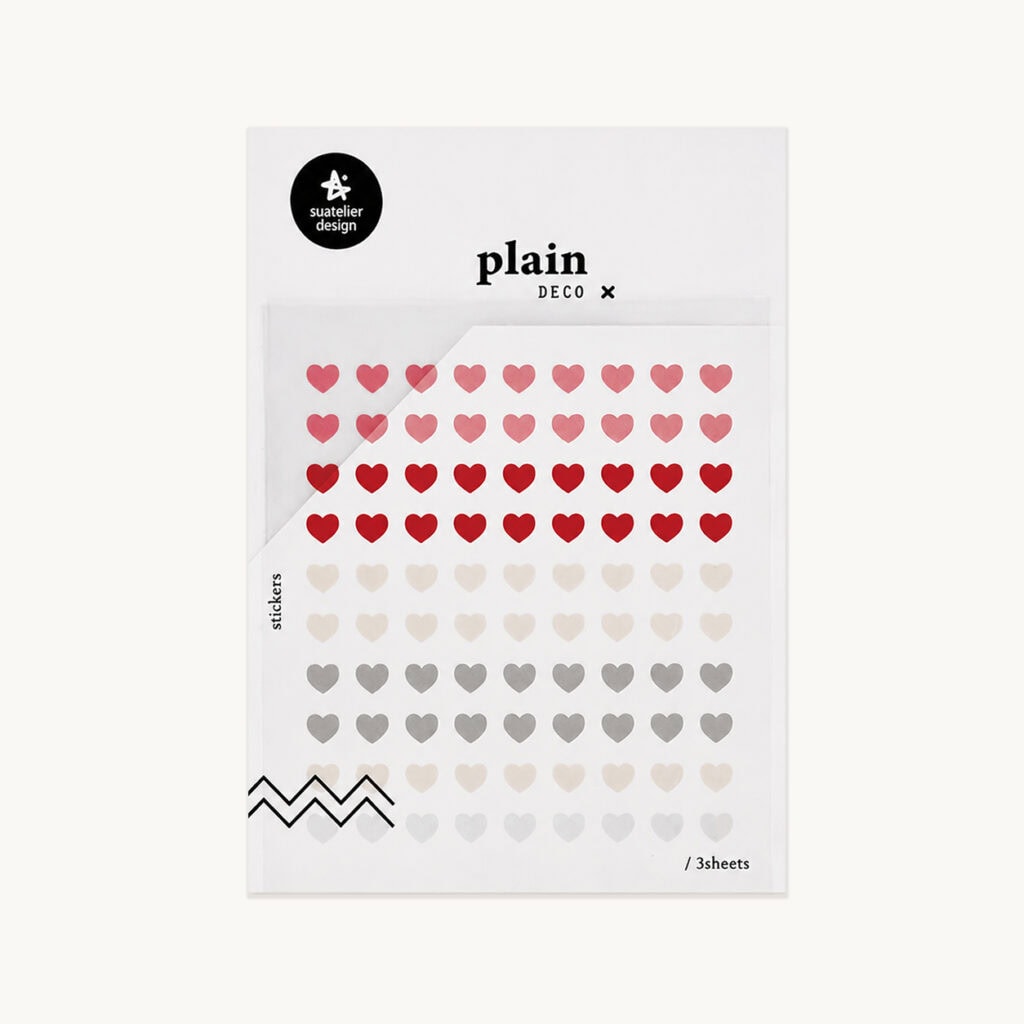 Papierowe naklejki do planera i bullet journal “Romantyczne serduszka”