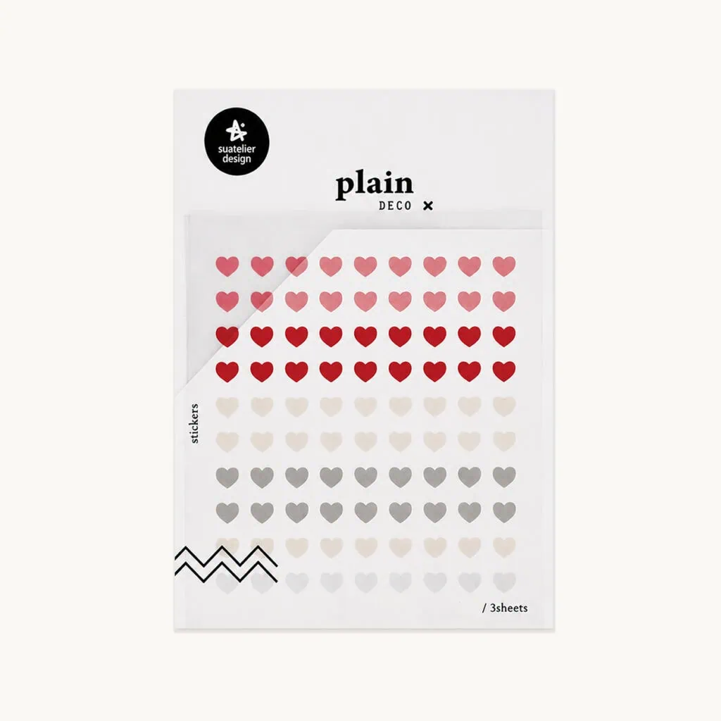 Papierowe naklejki do planera i bullet journal “Romantyczne serduszka”