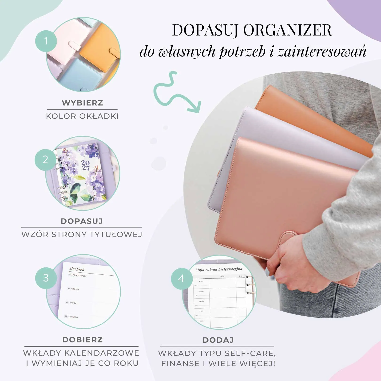Organizer 2027 z kolorowym kalendarzem - obrazek 2