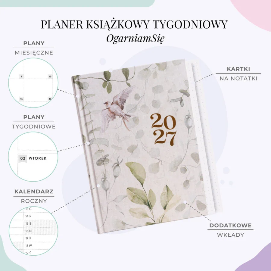 Planer książkowy 2027 Dziki Ogród