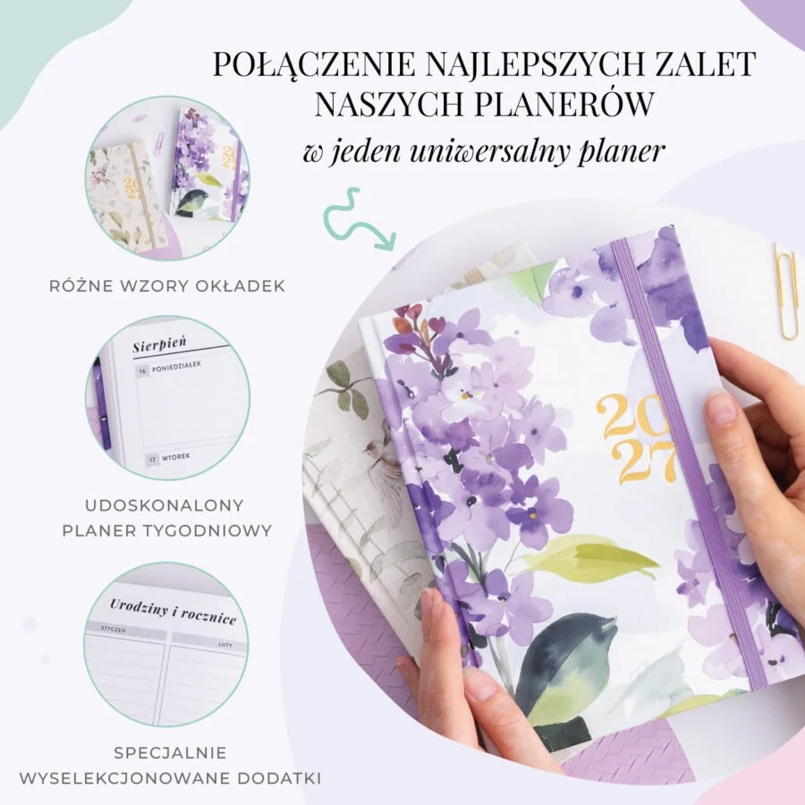 Planer książkowy 2027 Słodkie Bzy