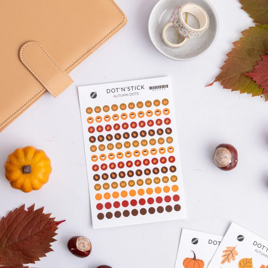 Jesienne naklejki Autum Dots