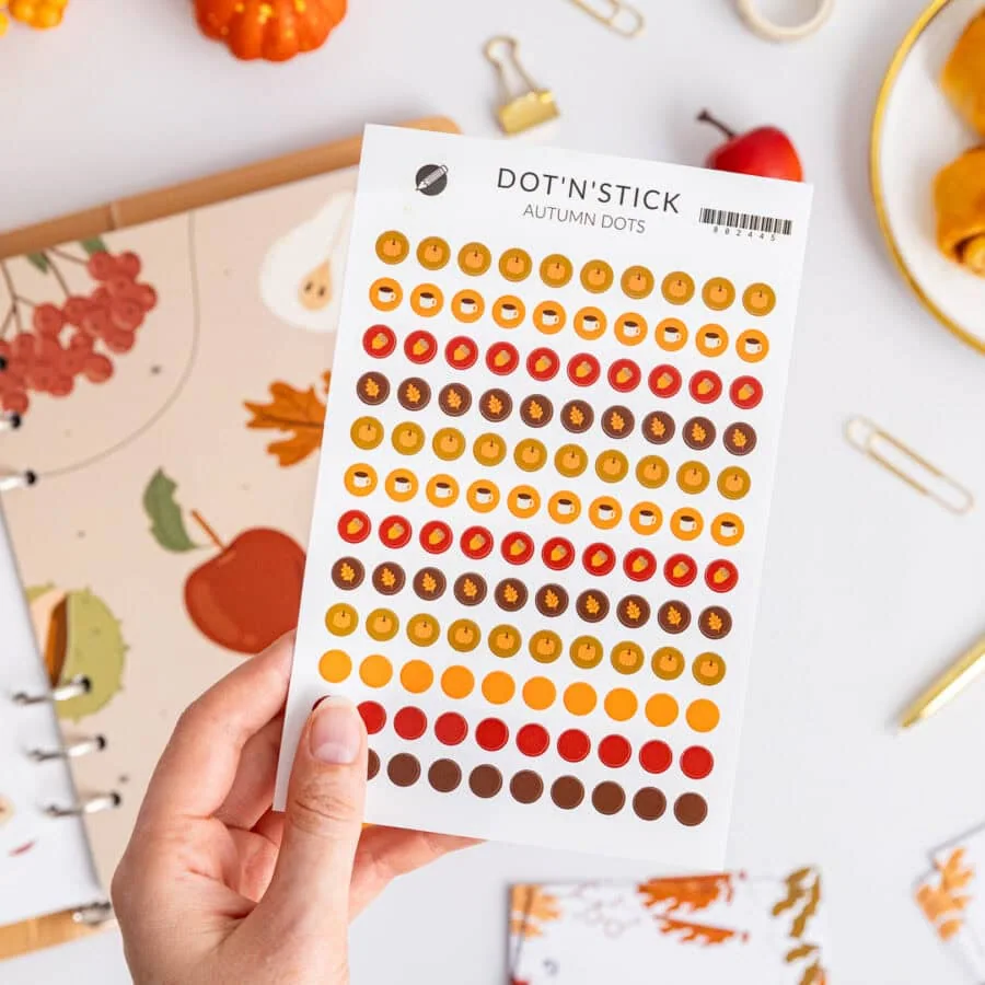 Naklejki Autum Dots do organizera