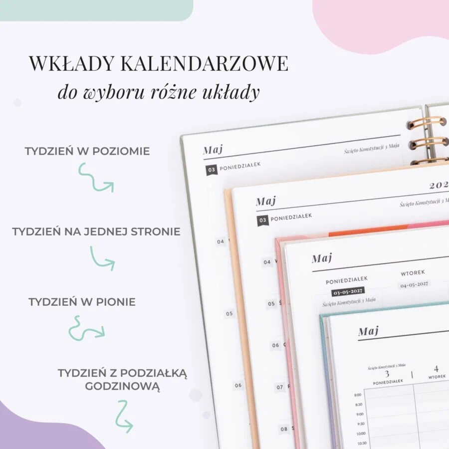 Wkłady kalendarzowe planera 2027