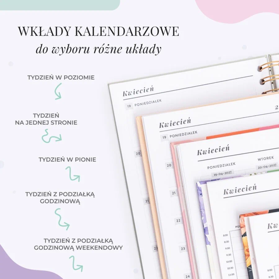 Wkłady kalendarzowe planera Ogarniam Biznes 2027