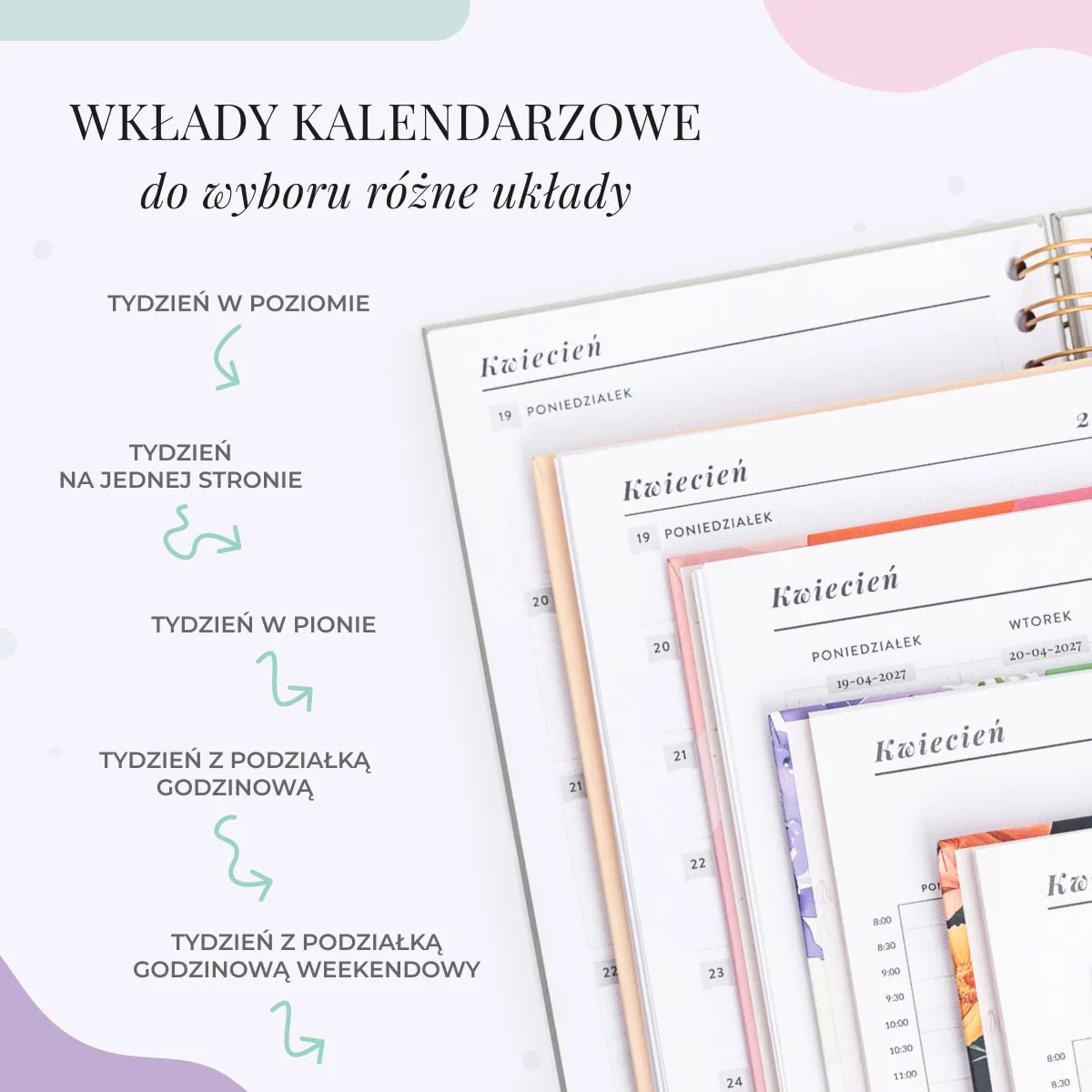 Wkłady kalendarzowe planera Ogarniam Biznes 2027