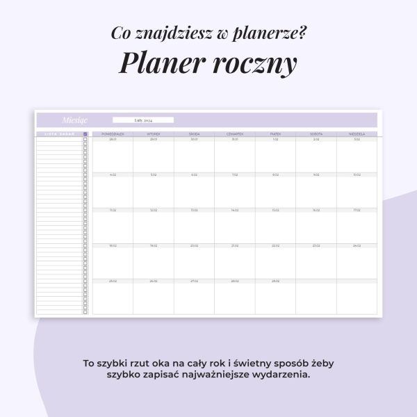Darmowy Planer Baza w Arkuszach Google | Planer roczny